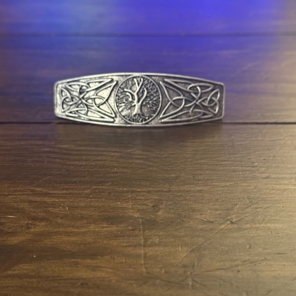 Silver Celtic Tree of Life Barrette - Picture 2 of 3
